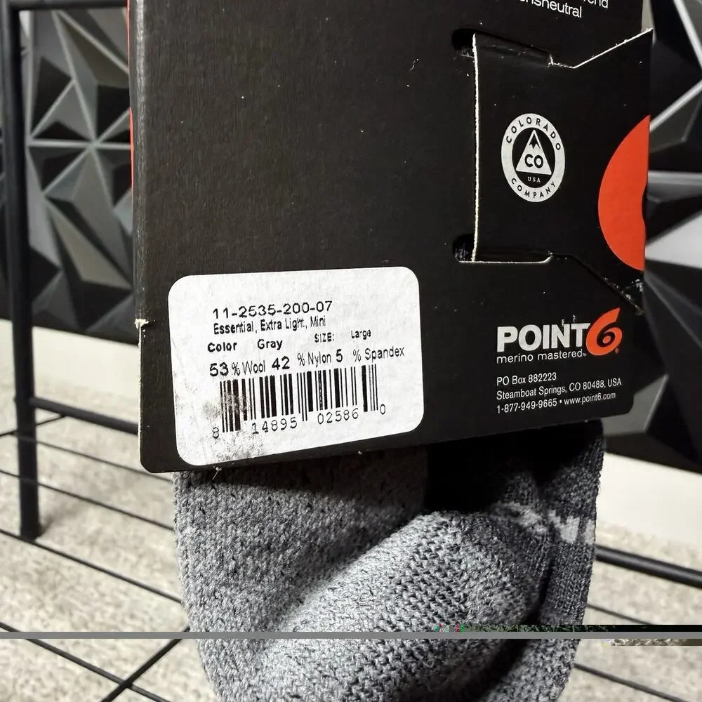 Point6 Merino Wool Socks Casual Extra Light Gray
